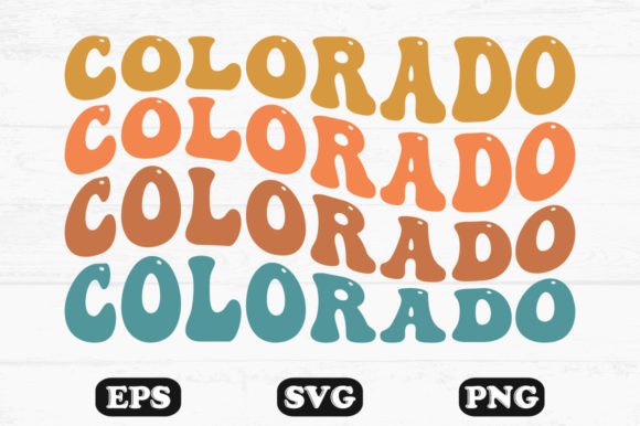 Colorado Retro Wavy SVG Design for Crafts & Graphics