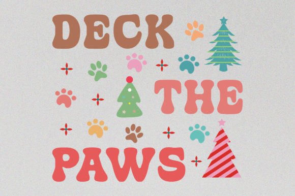 Deck the Paws Dog Sublimation SVG T-Shirt Graphic