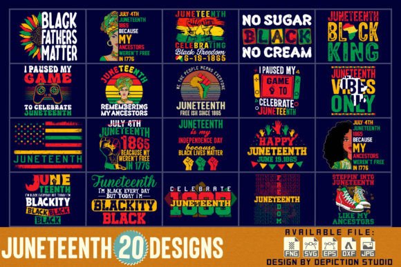 Evaluating Juneteenth Graphics for Commercial T-Shirt Designs