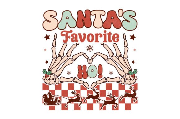 Groovy Christmas Santa s Favorite Ho T-Shirt Graphics