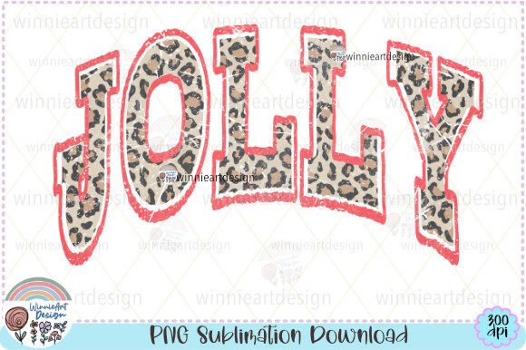Jolly Christmas Retro Leopard Distressed Graphics for T-Shirt Designs
