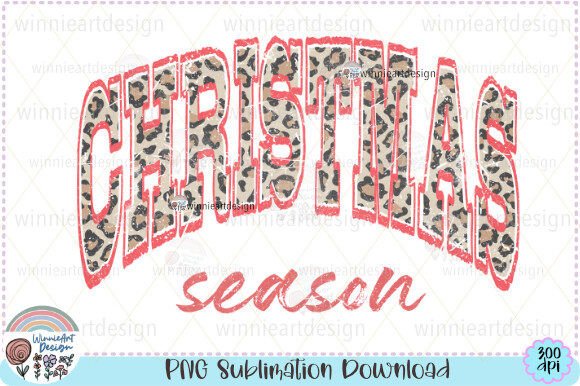Merry Christmas Retro Leopard Distressed T‑Shirt Graphics