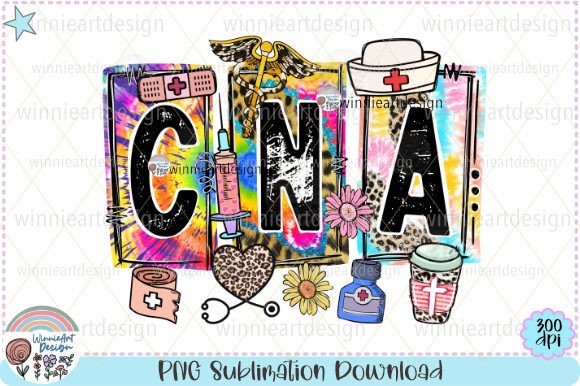 Nurse Western Sublimation CNA Tie Dye T-Shirt Graphics