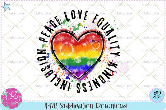 Peace, Love, Equality: A Tie-Dye Pride Design for Embroidery