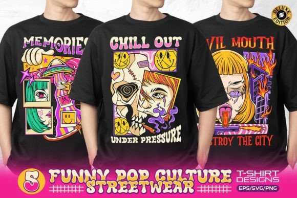 Pop Culture Graphics for T-Shirt Designs & Editorial Use