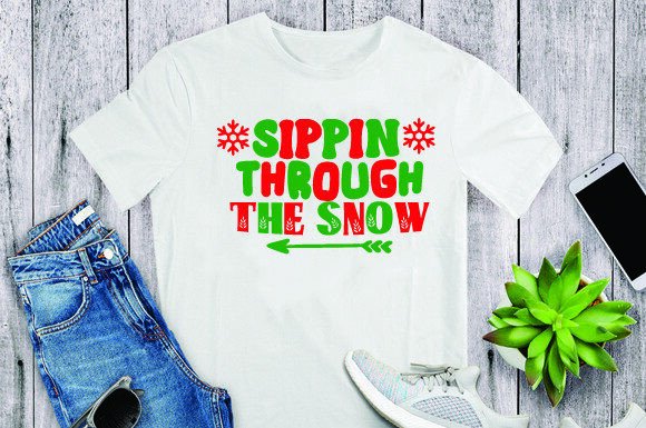 Sippin Through the Snow Graphics: A Publisher's T-Shirt Design Review