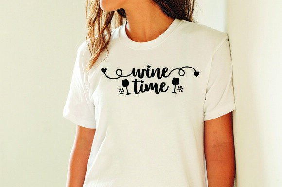Wine Time Christmas Graphics for T-Shirt Designs